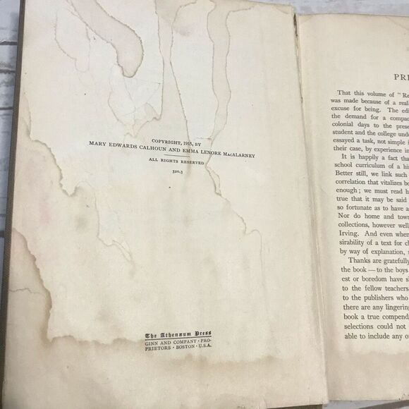 Vintage Readings from American Literature Calhoun And MacAlarney Hardcover Book - Picture 6 of 13